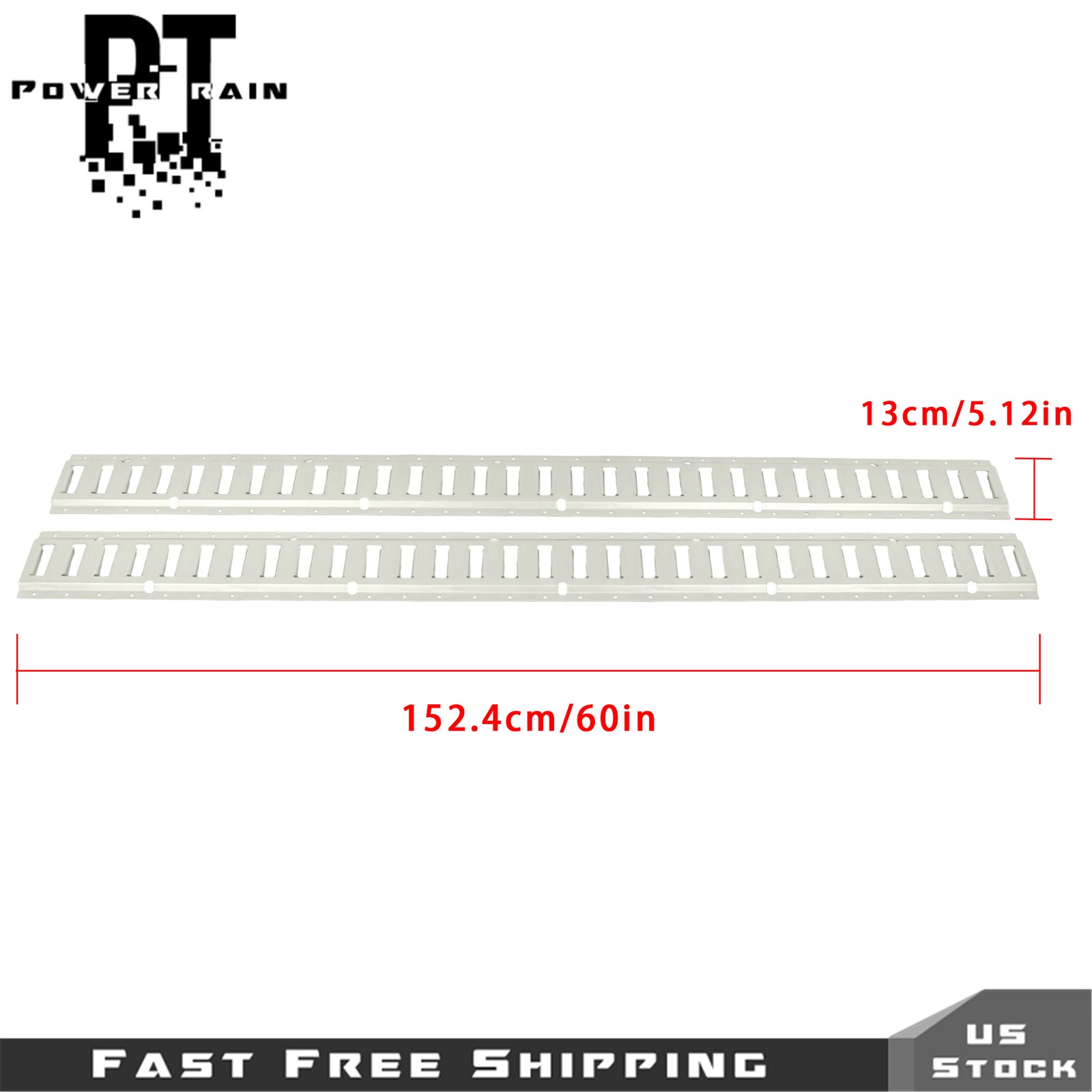 8x 5' Galvanized E-Track for Enclosed Trailers Cargo Trucks Vans Haulers