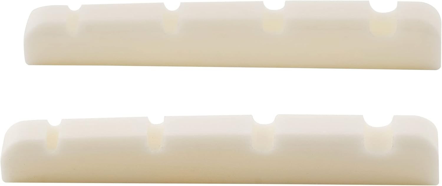 Basic 38mm Flat Bottom Bone Slotted Bass Nut for 4 String Bass Guitar, 38 * 3...