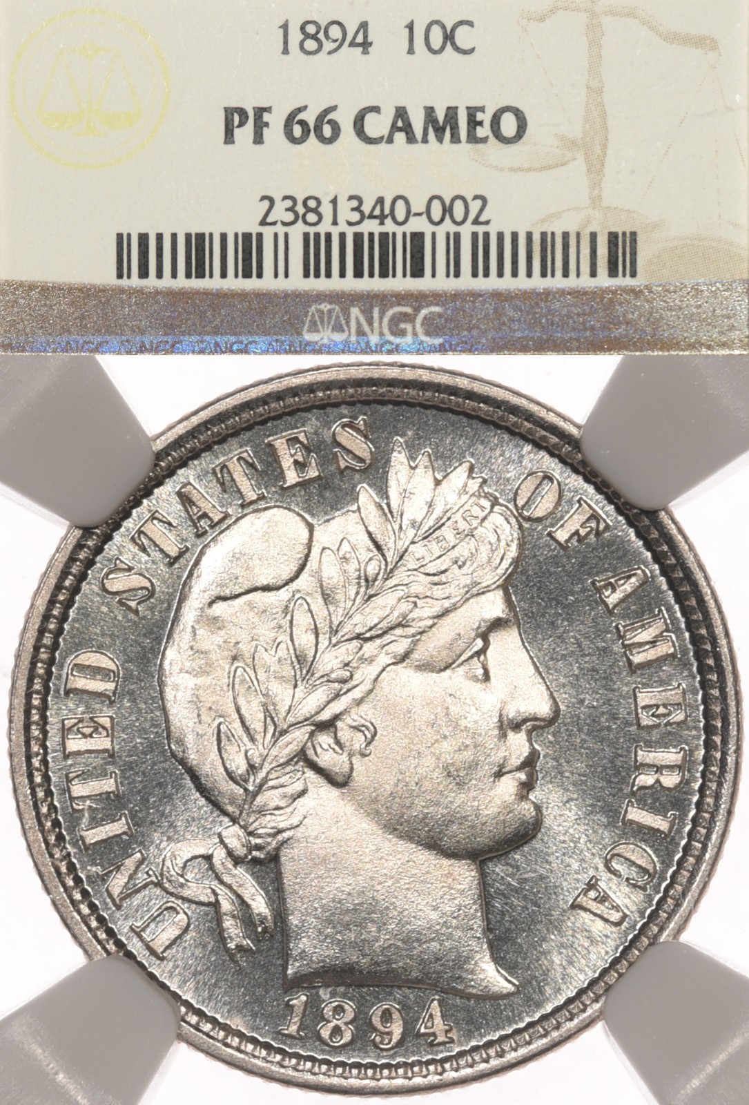 1894 10C NGC PF66 CAMEO Proof Barber Silver Dime PR66 FREE Shipping