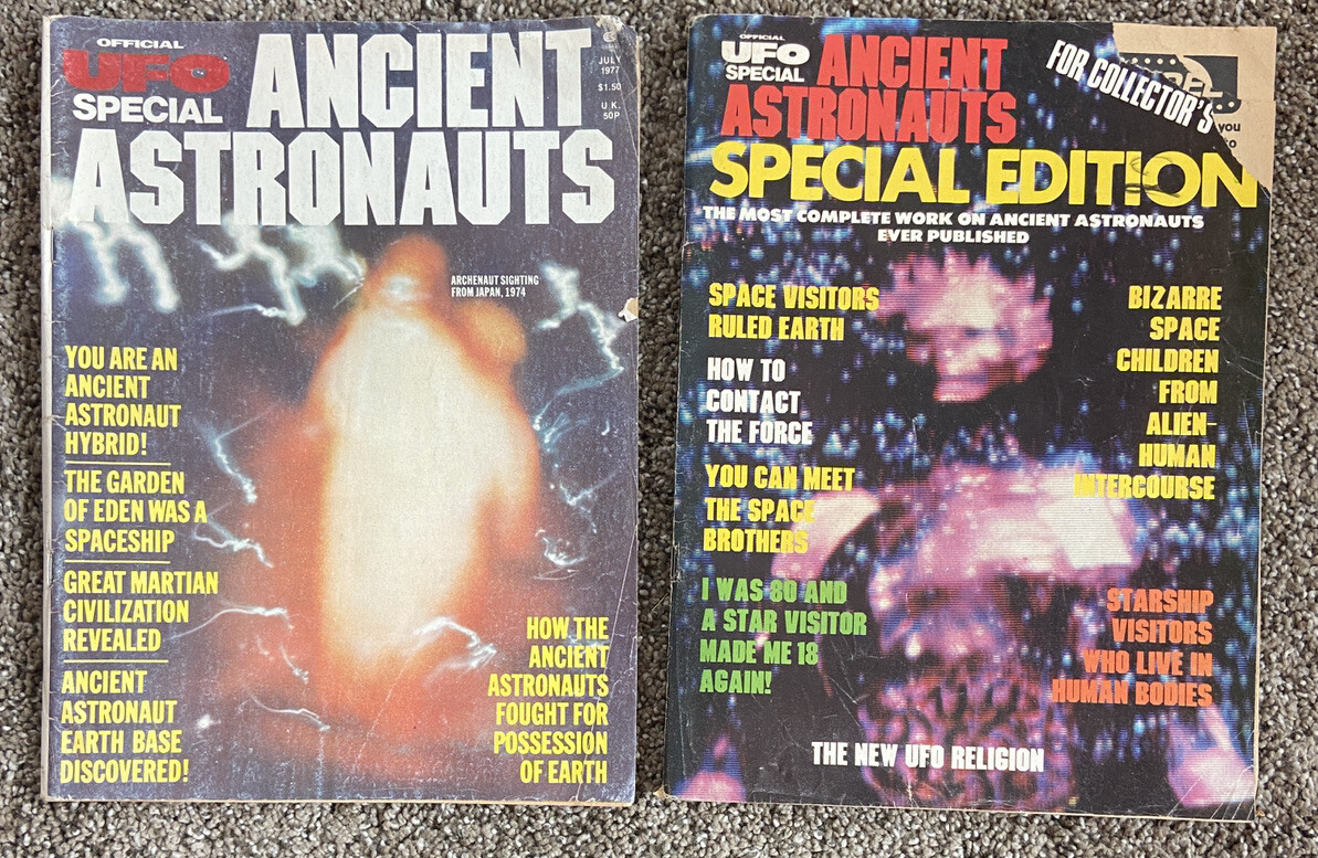Two Ancient Astronaut Magazines 1970S Ufo Alien Spaceship