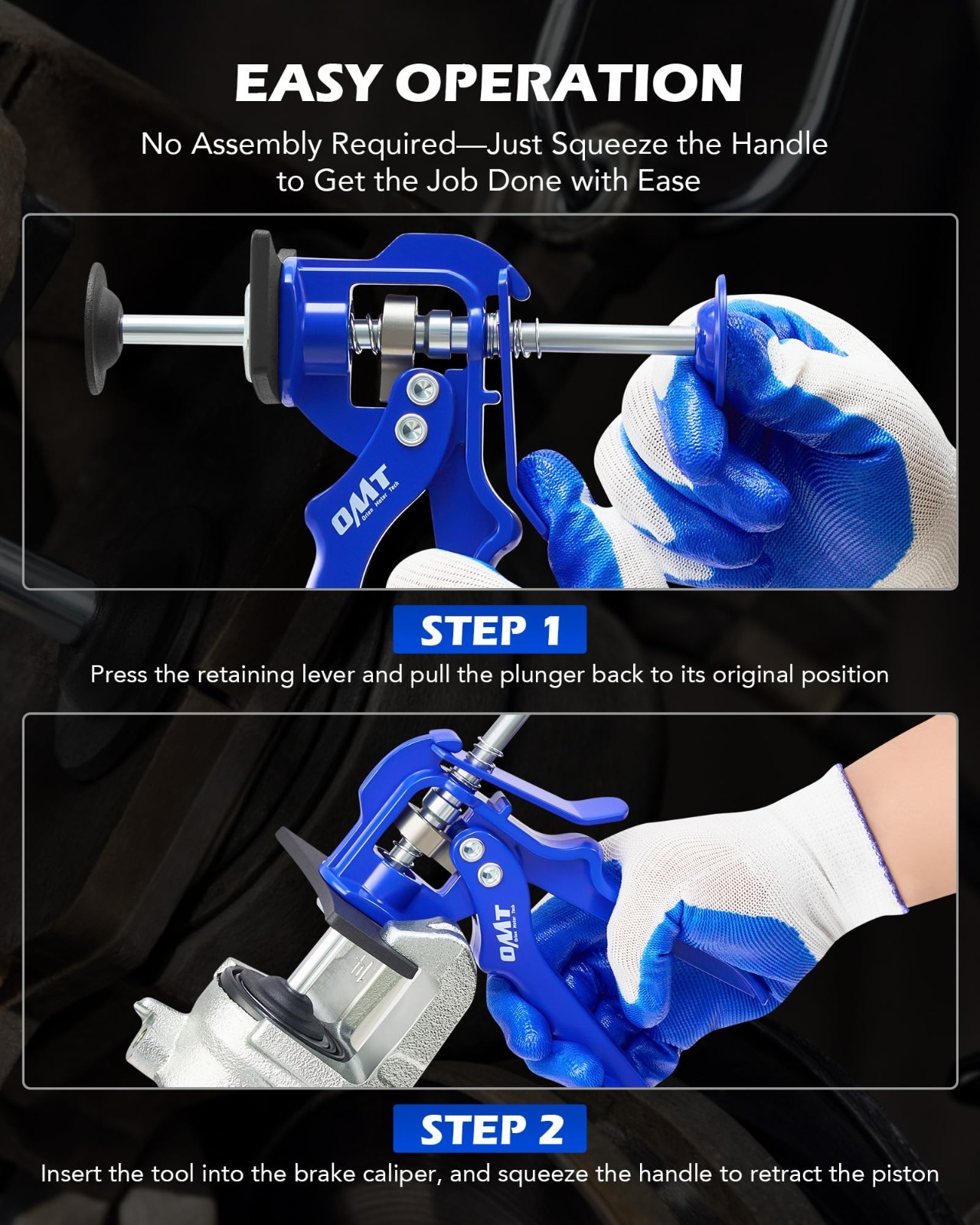 Speedy Brake Caliper Compression Tool for Brake Pad Replacement - Dual Piston, A