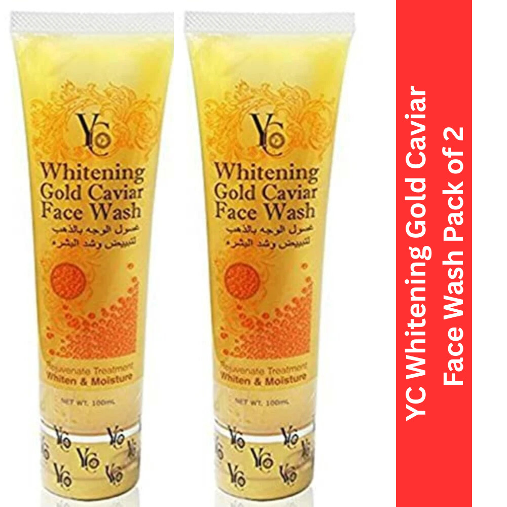 YC Whitening Gold Caviar Face Wash for remove acne & wrinkle 100 ml pack of 2