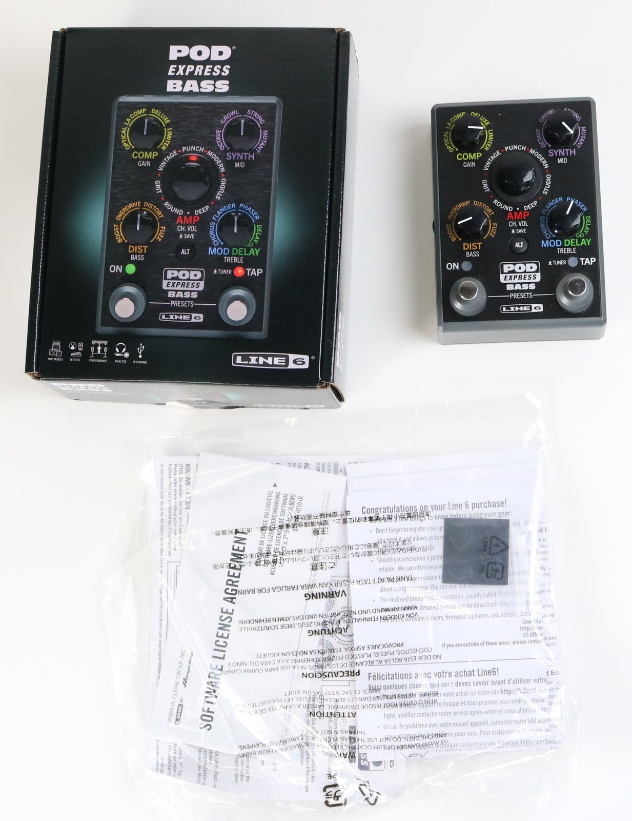Line 6 Pod Express Bass Lightweight Amp & Effects Processor