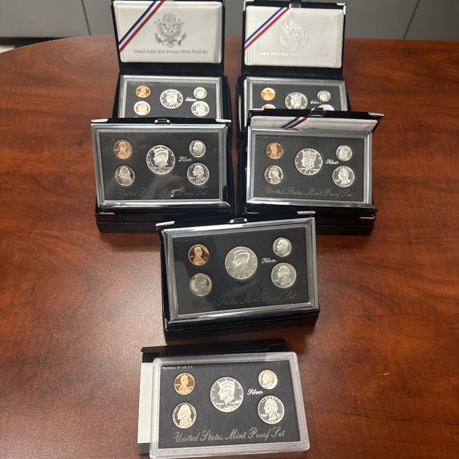 Lot of 6 premier silver proof sets 92 93 94 96 97