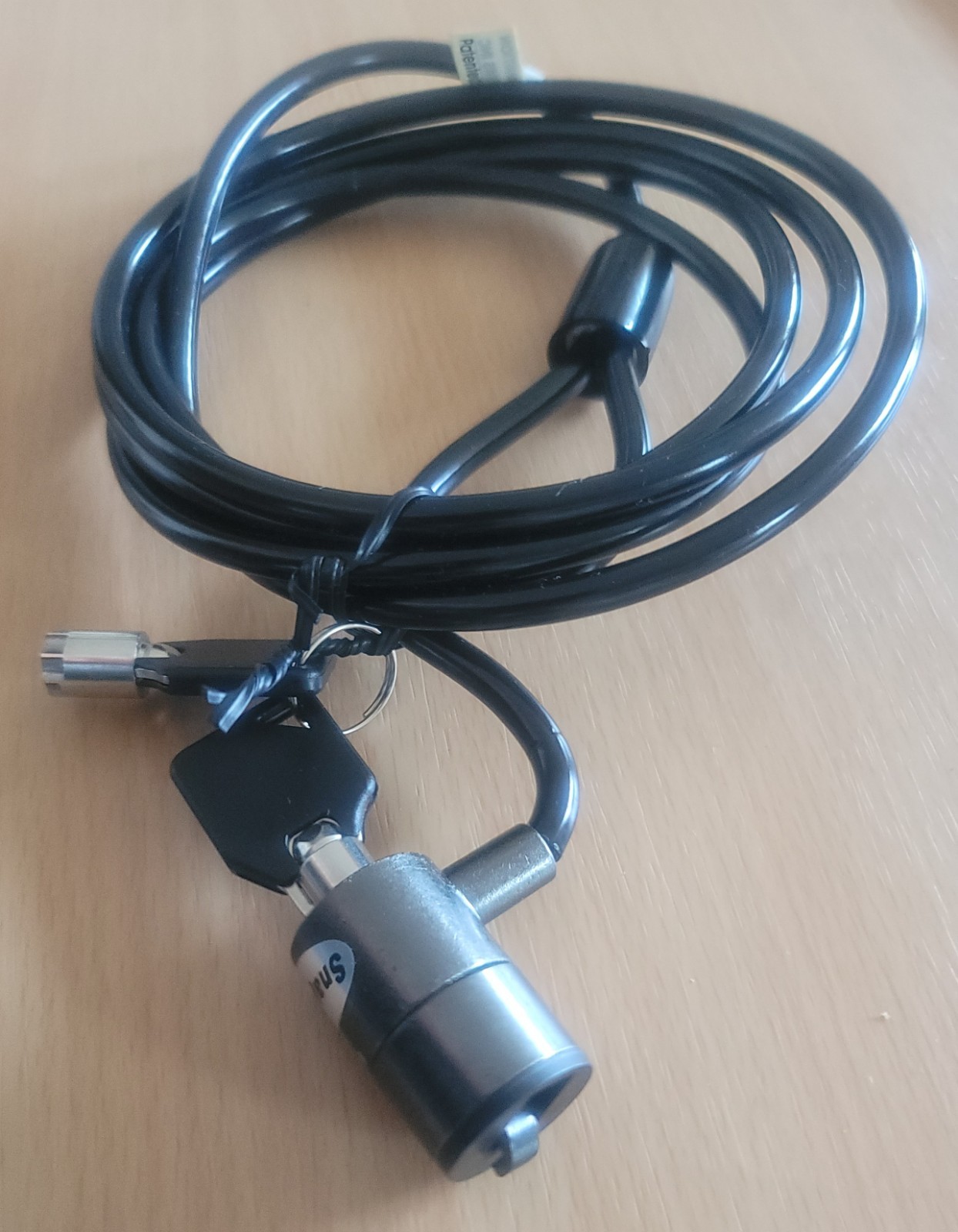 NEW Datamation Systems Laptop Security Cable Lock Black with 2 Keys COMPLETE SET