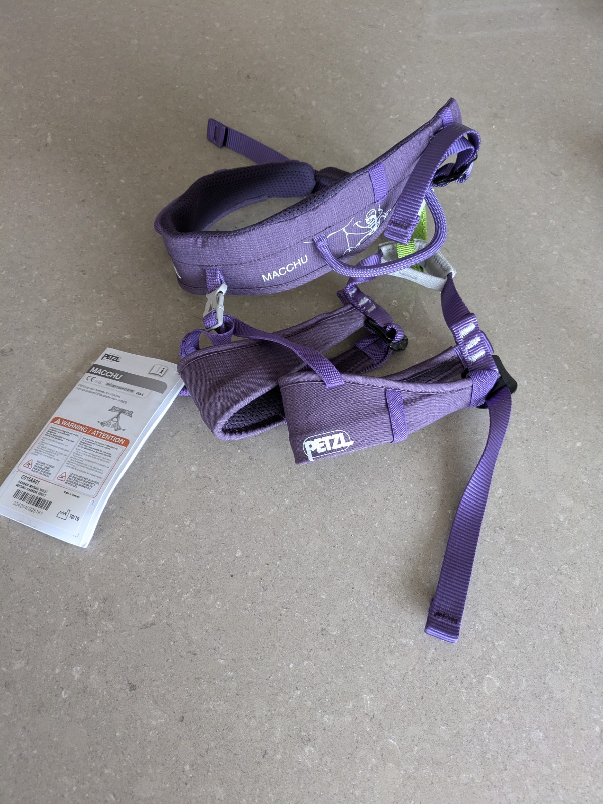 PETZL Macchu Children's Sit Climbing Harness Violet