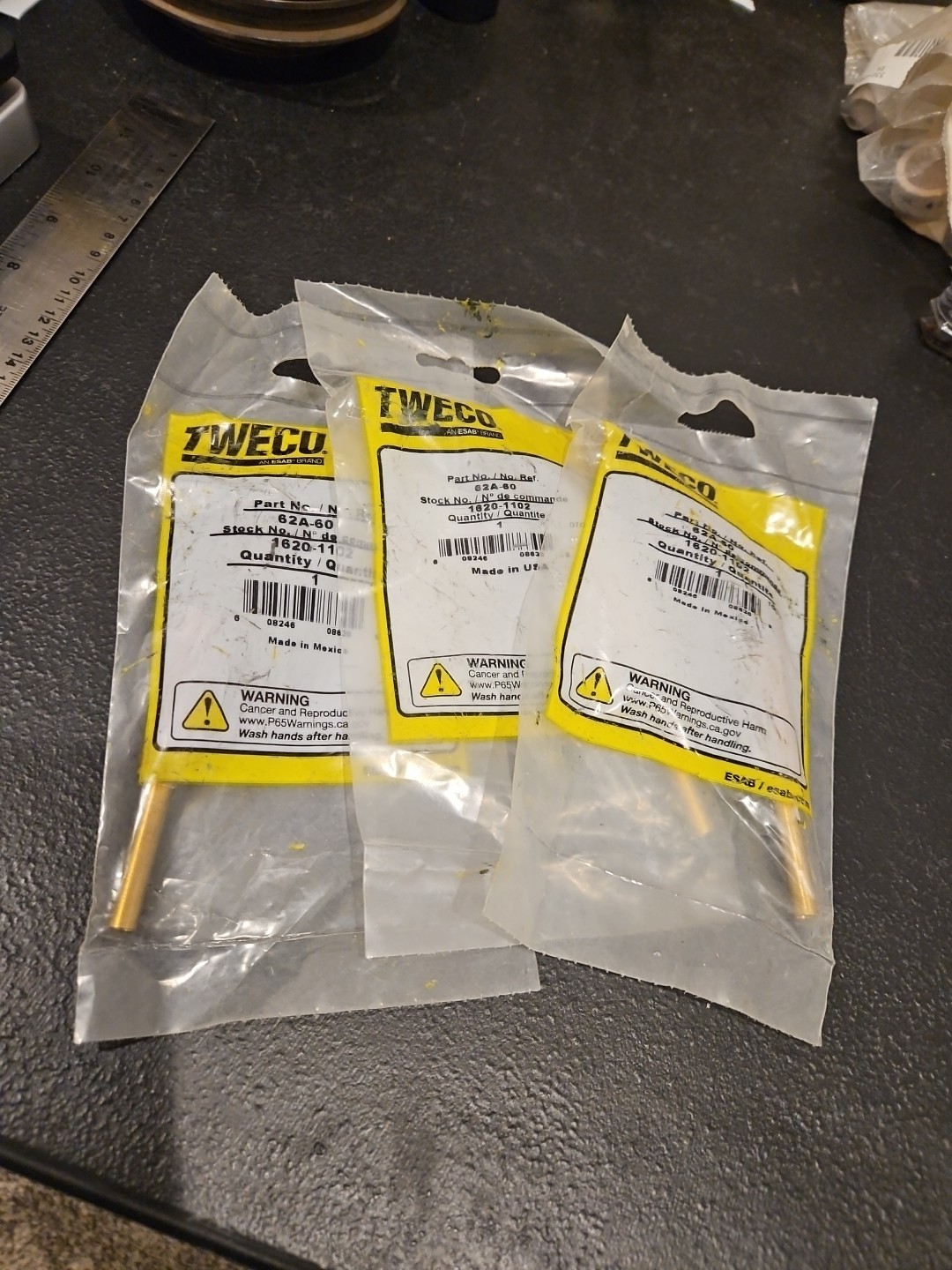 LOT of (3) TWECO 62A-60 Original Tweco Gooseneck #2 GUN 1620-1102 New