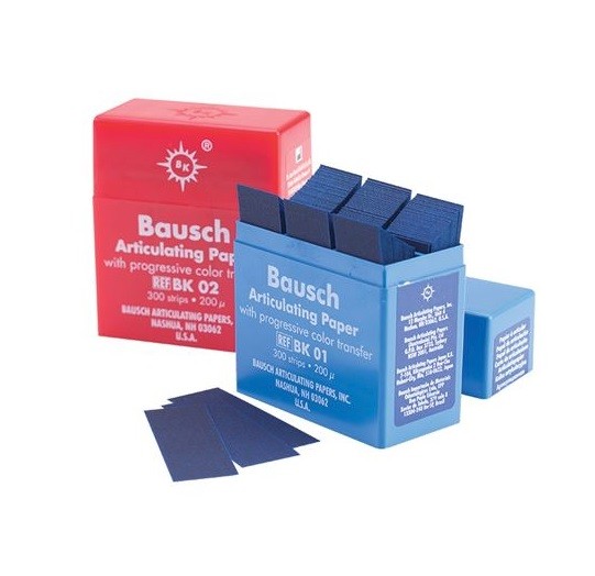 Bausch Dental Articulating Paper Strips Thin 200 Micron Select Blue Red Box/300