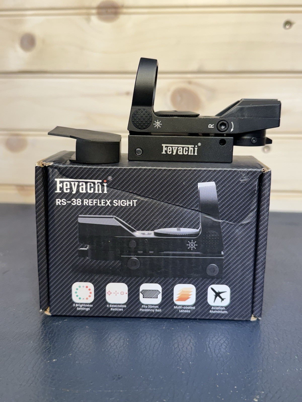 Feyachi RS-38: Reflex Sight Red Green Dot Optics 4 Adjustable Reticles Black