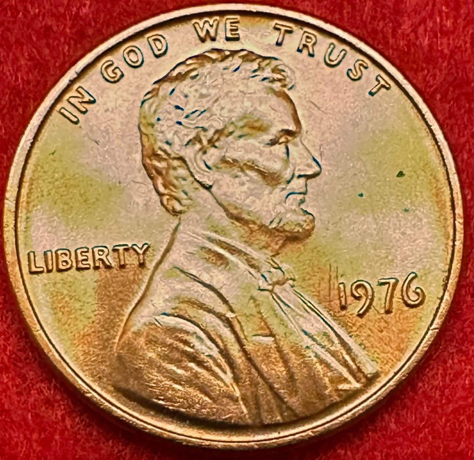 UNITED STATES 1976 - P PHILADELPHIA MINT UNCIRCULATED 1c LINCOLN MEMORIAL PENNY