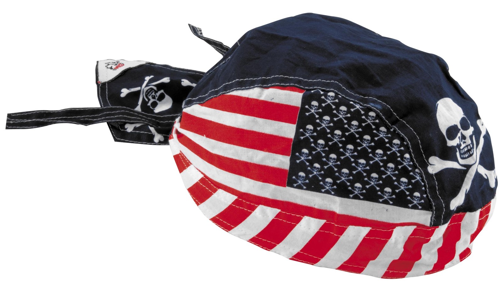 Zan Headgear Flydanna Headwrap - Z537 Patriotic Skull OSFM