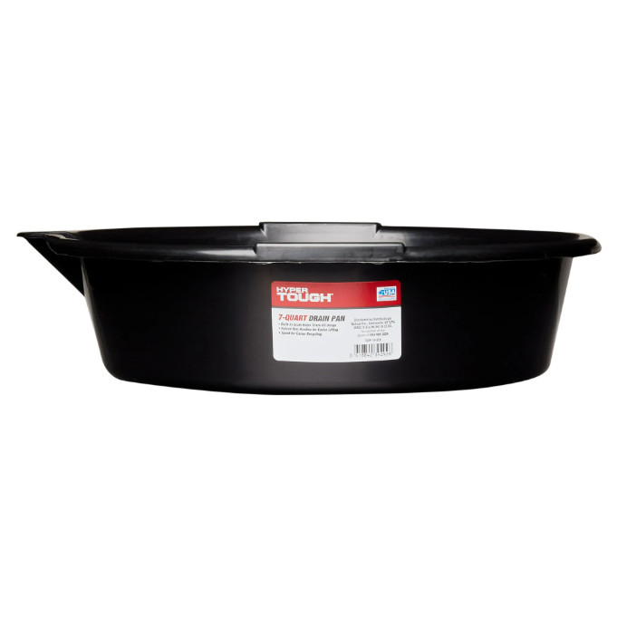 Hyper Tough Automotive 7-Quart Capacity - Oil Drain Pan Spout for Easy Recycling