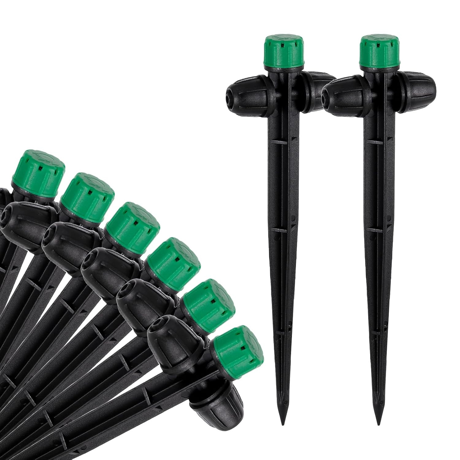 30Pc Drip Irrigation Emitters Sprayer for 1/4" Drip Irrigation Tubing Adjustable