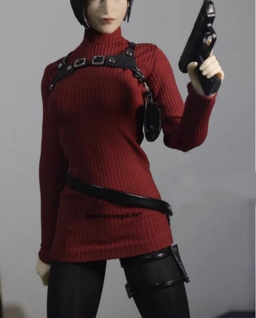 1/6 Red Top Dress Gun Holster Boot For 12"Female Figure Worldbox Hot Phicen Body