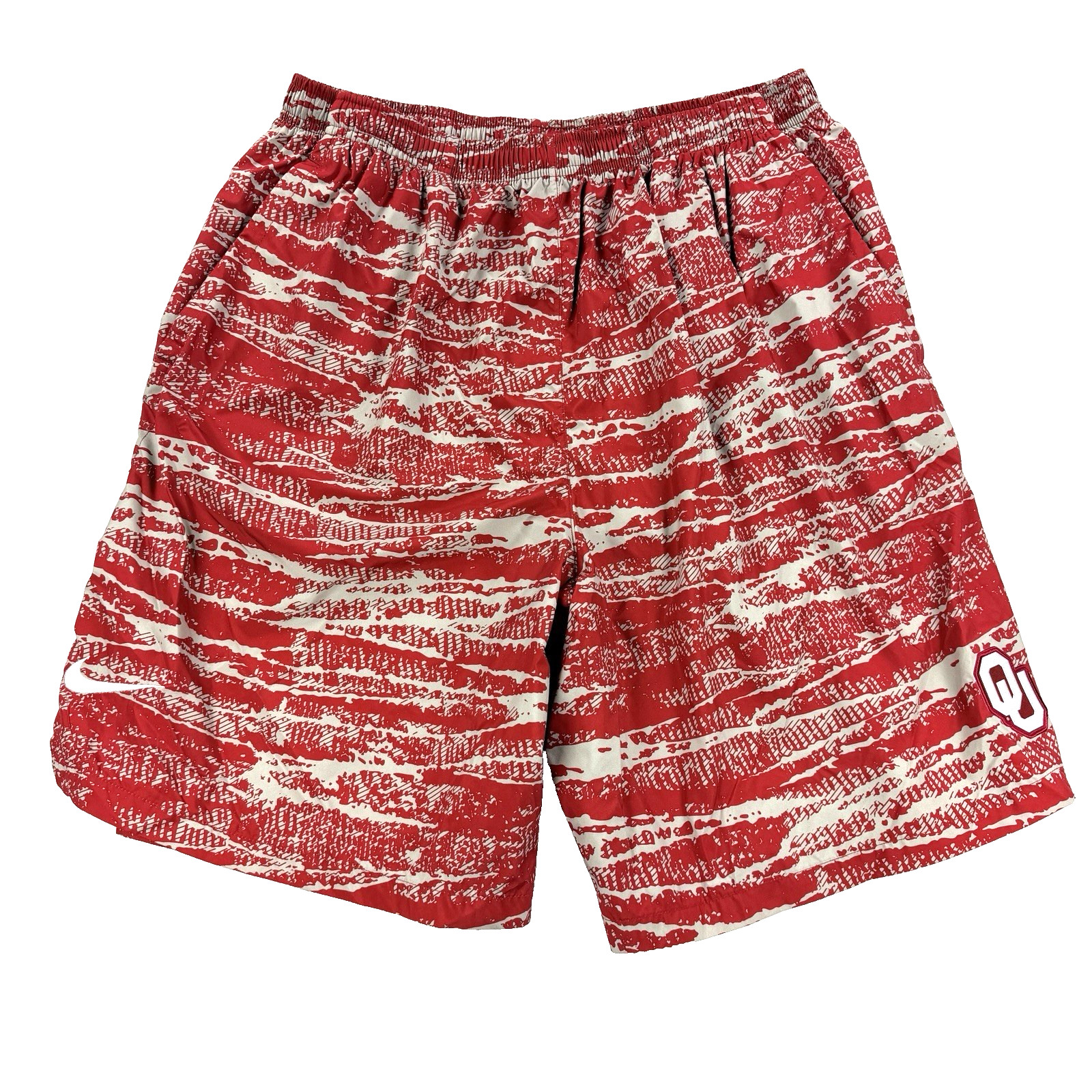 Mens Oklahoma Sooners Shorts 2XL Red NCAA Basketball Nike Allover Print OU Logo