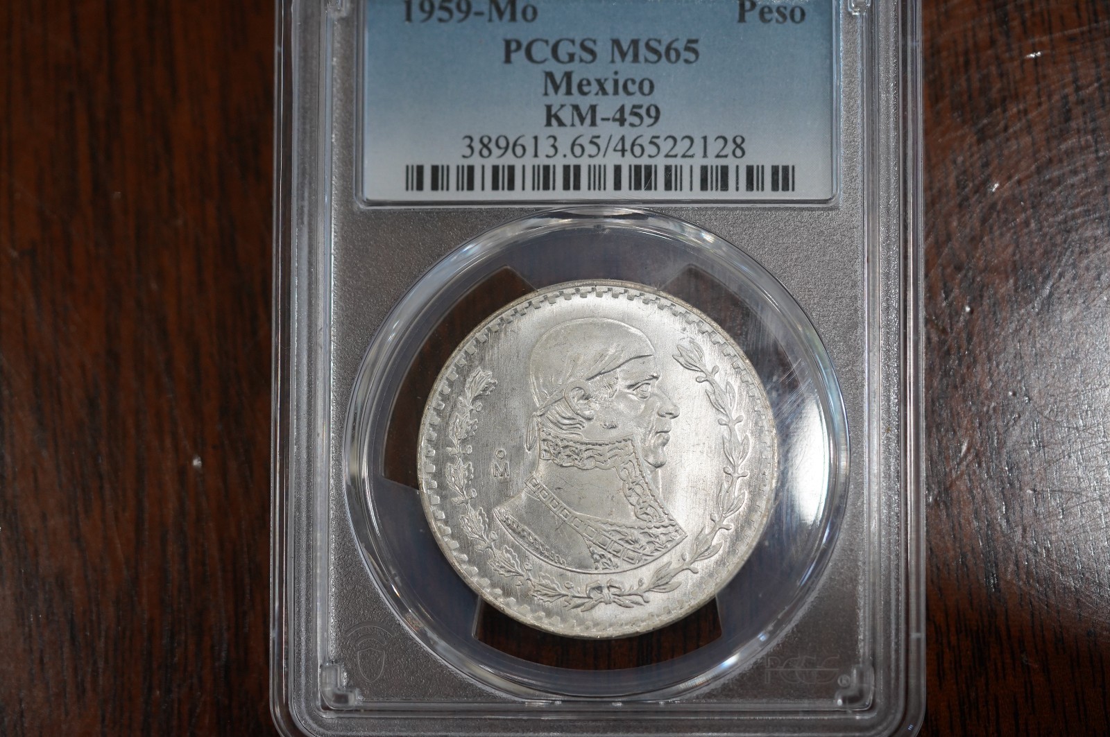 1959-Mo 1 Peso Mexico Silver - PCGS MS65