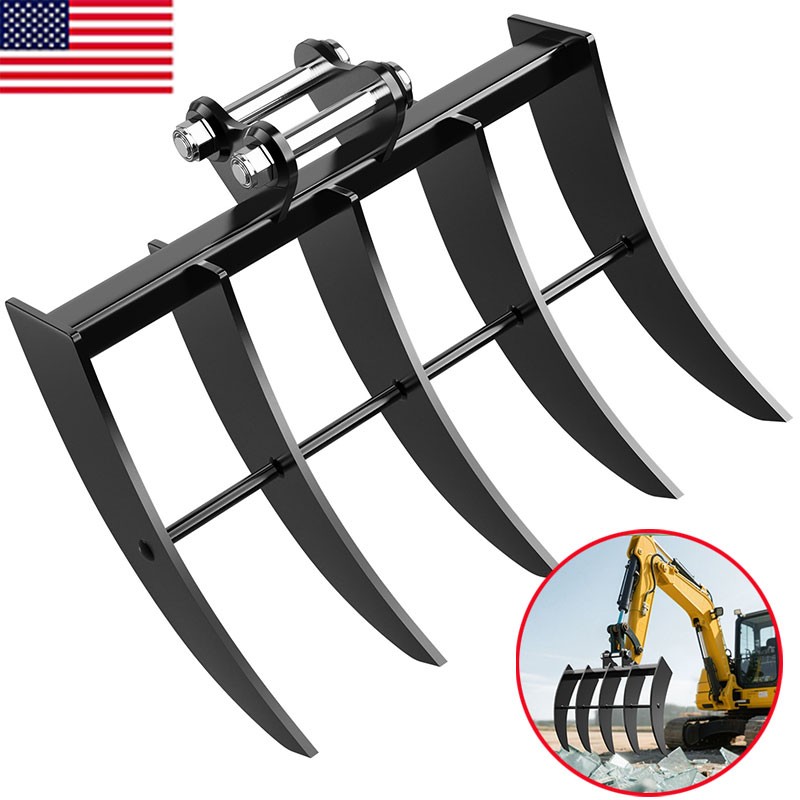 Rake Attachment For Mini Excavator 1 Ton To 1.5Ton Mini Digger In Stock USA