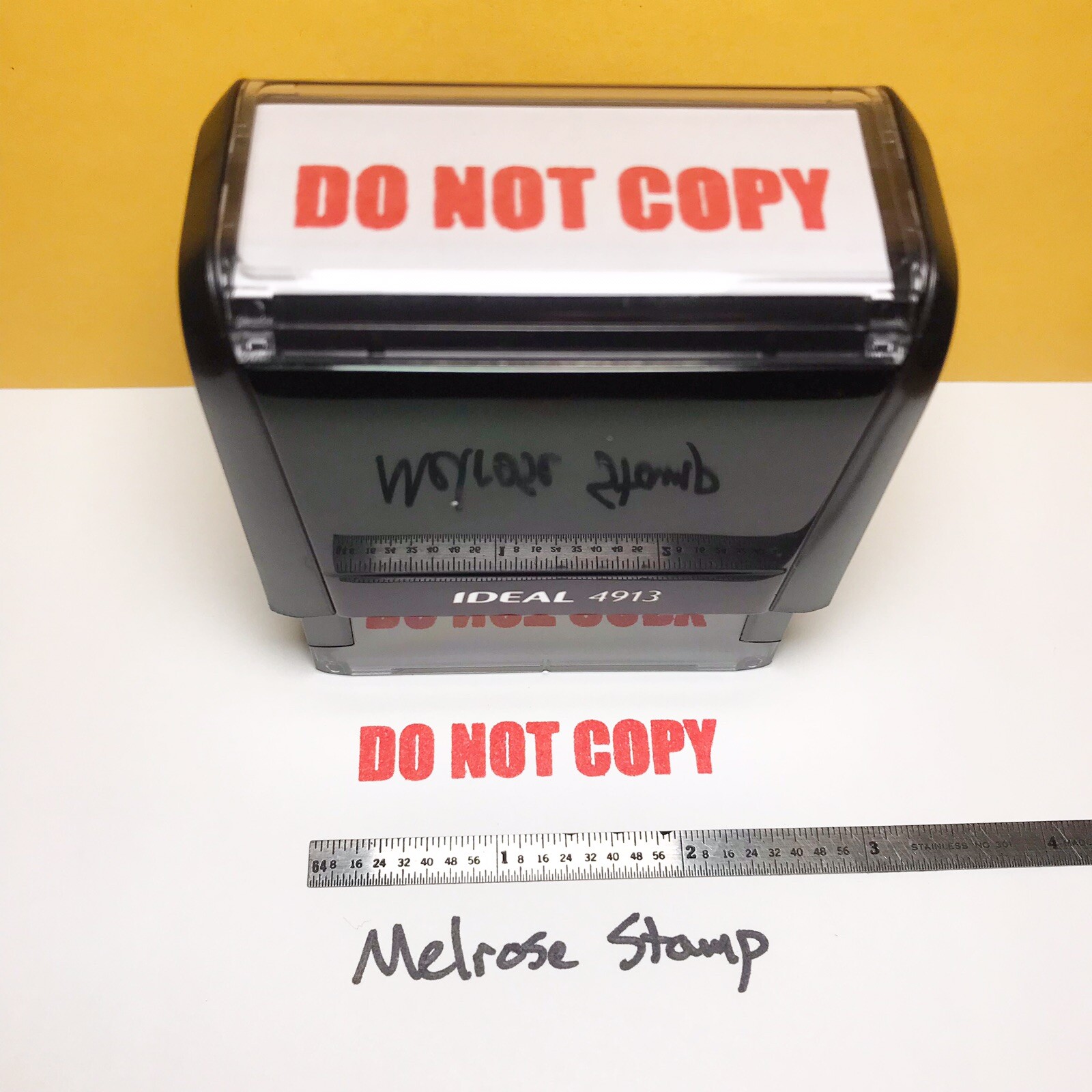 Do Not Copy Rubber Stamp Red Ink Ideal 4913