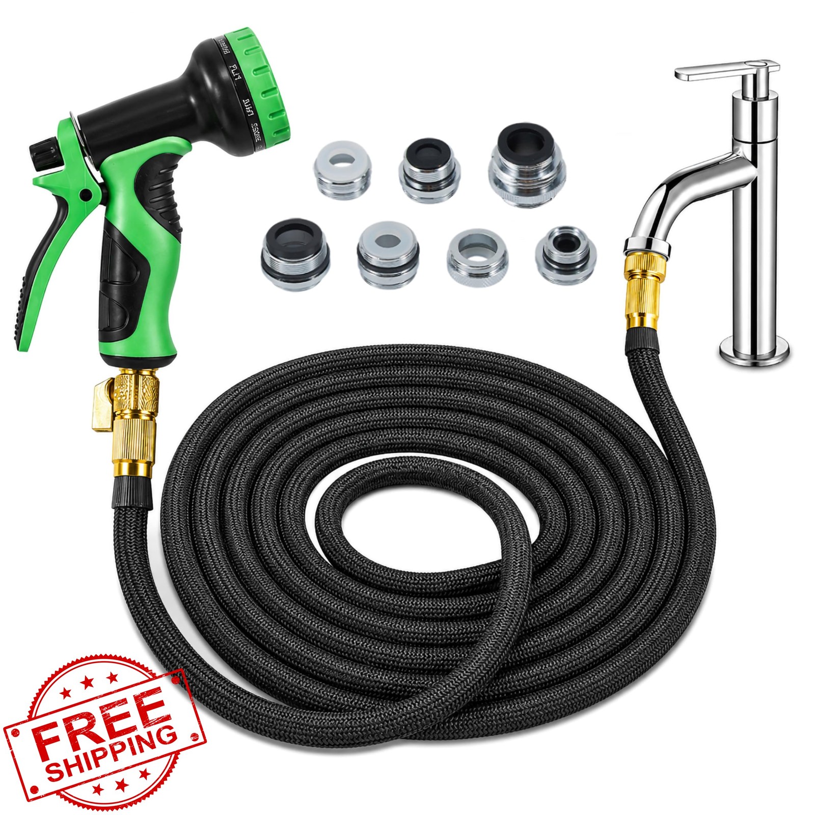 Ruomi1y 50FT Sink Hose Attachment Black