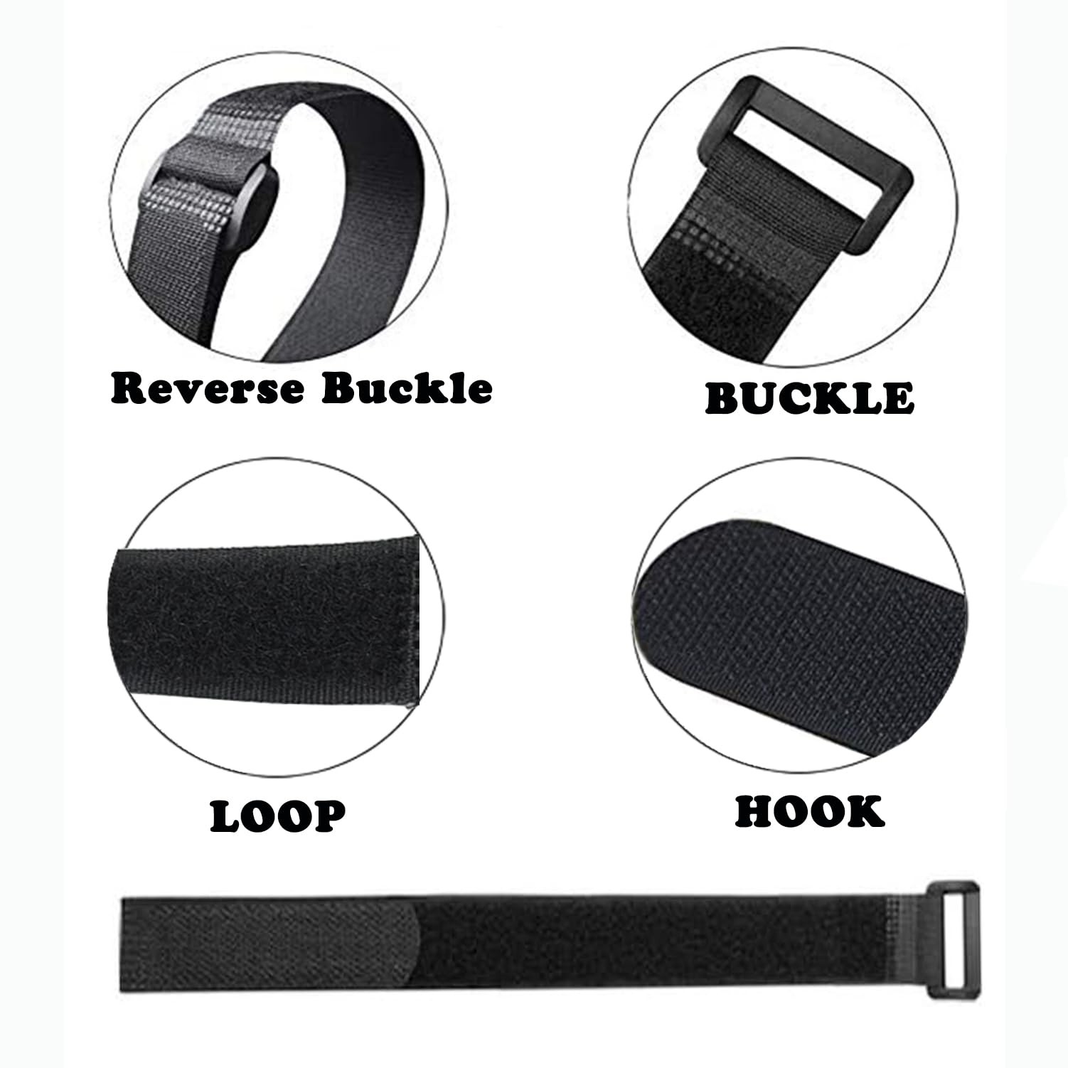 20 Pack (12 x 1 Inch) Reusable Fastening Cable Straps,Adjustable Multi-Purpos...