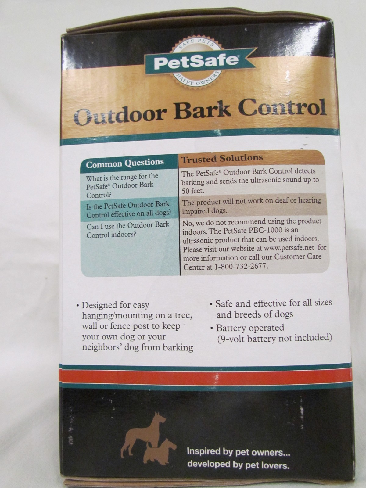 Outdoor Ultrasonic Bark Control PetSafe Up To 50' Distance Birdhouse Design- NEW