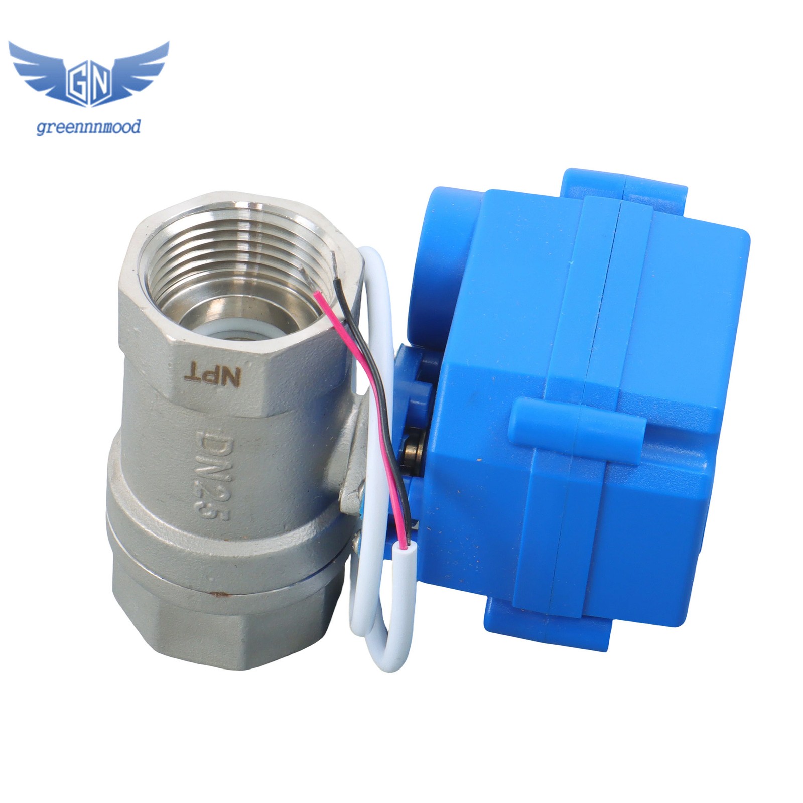 Solid Motorized Ball Valve 3/4 inch Full Port SS 9-24V AC/DC NC Auto Return