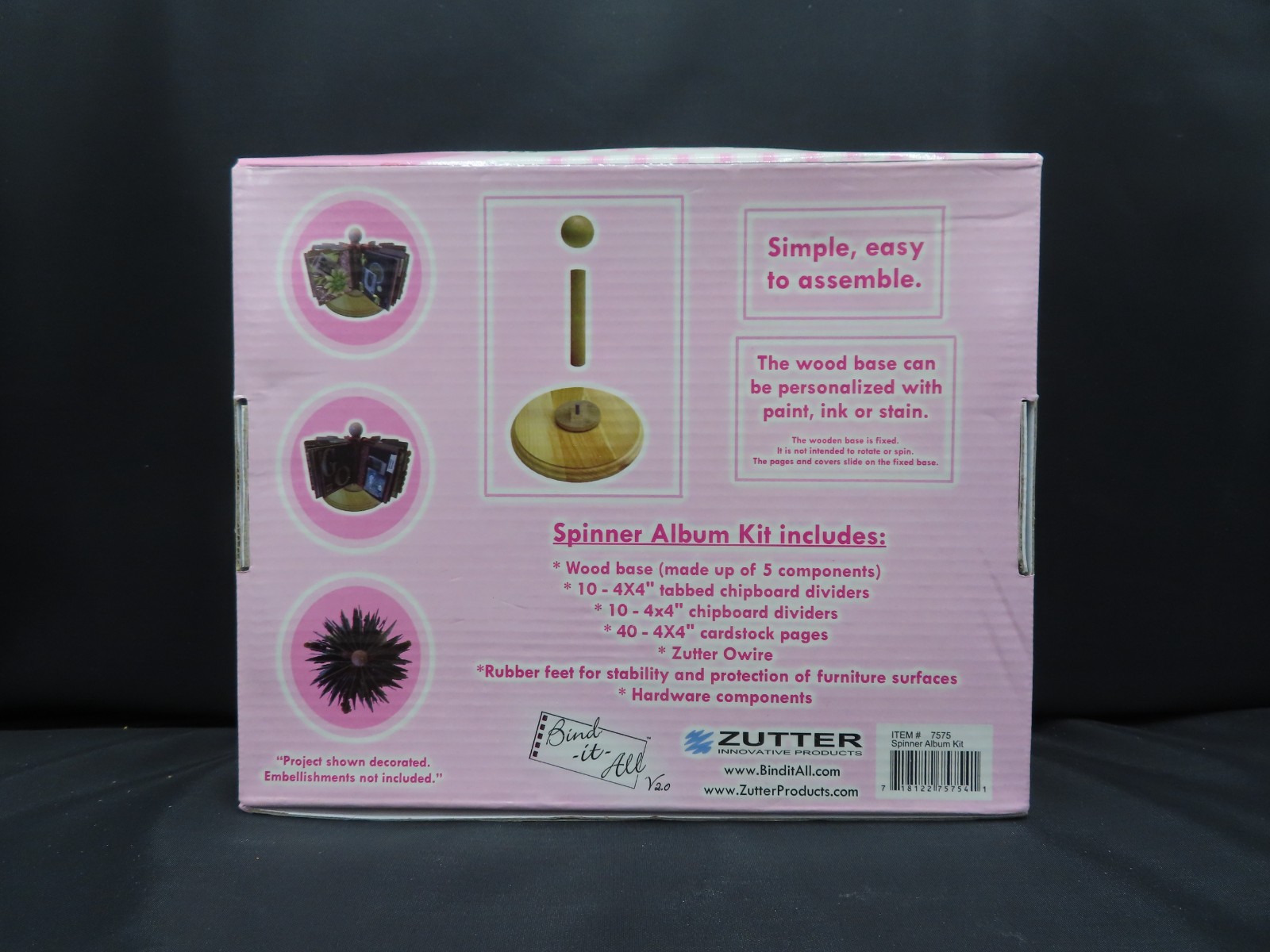 Zutter Bind it All V2.0 Machine and Spinner Album Kit. Various Supplies.