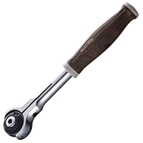 Vessel Hrh2Sw 1 4" Wood Compo Swivel Ratchet Handle F S Japan New Vessel