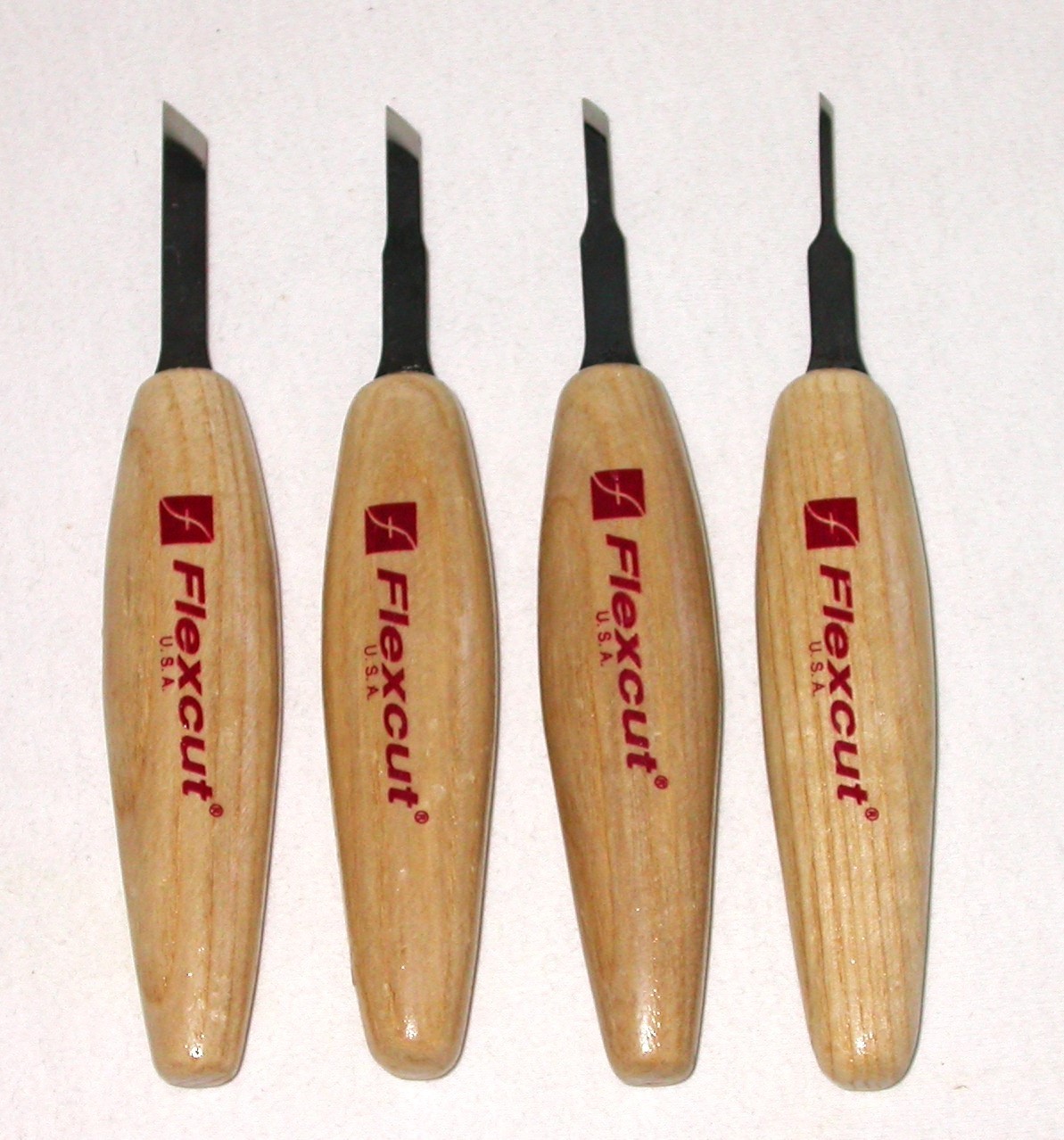 Flexcut #MT200 Set of 4 Micro Skews Carving Knives Woodcarving Whittling