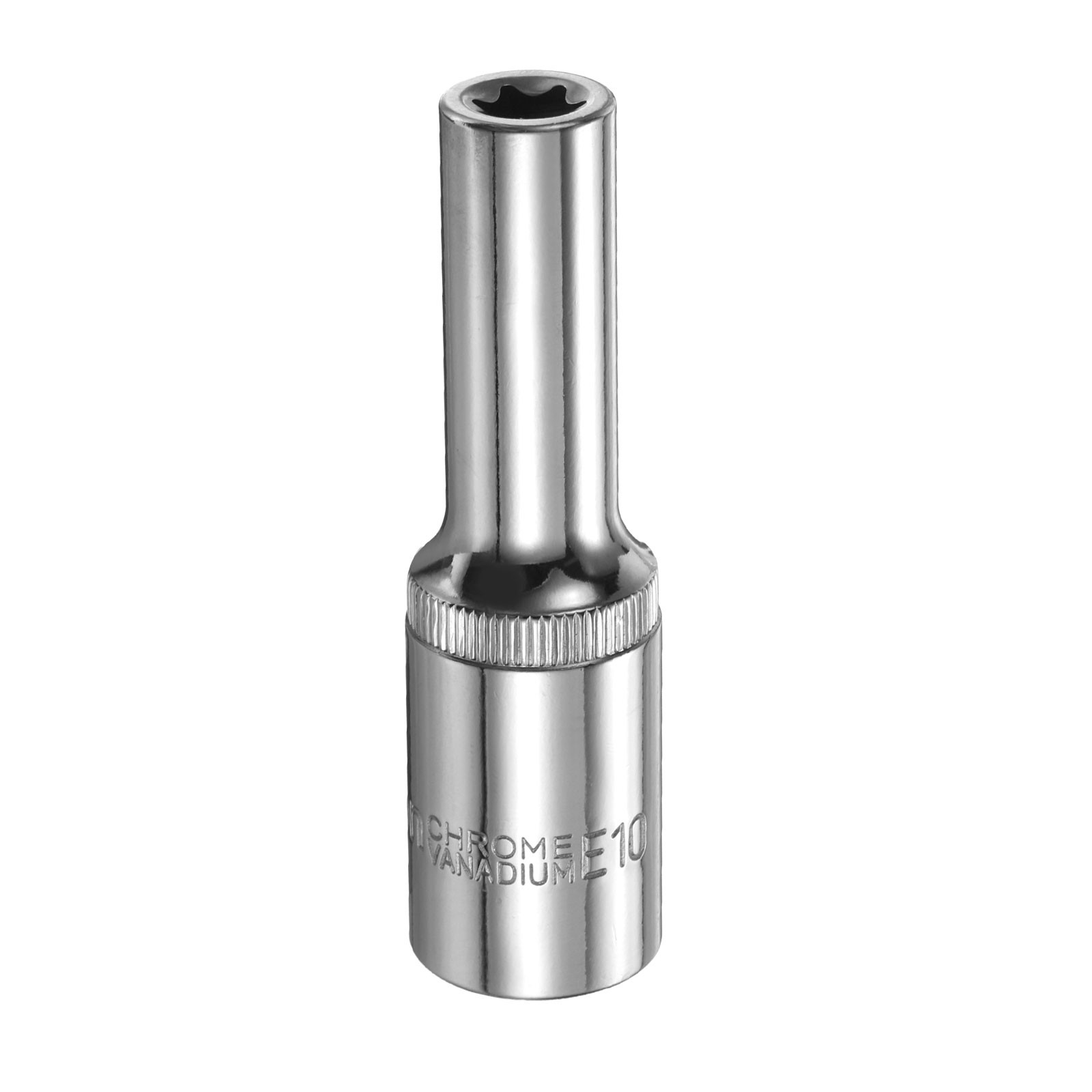 E-Torx Socket 1/2" Drive E10 Star 3.1" Length 6 Point Spline Socket