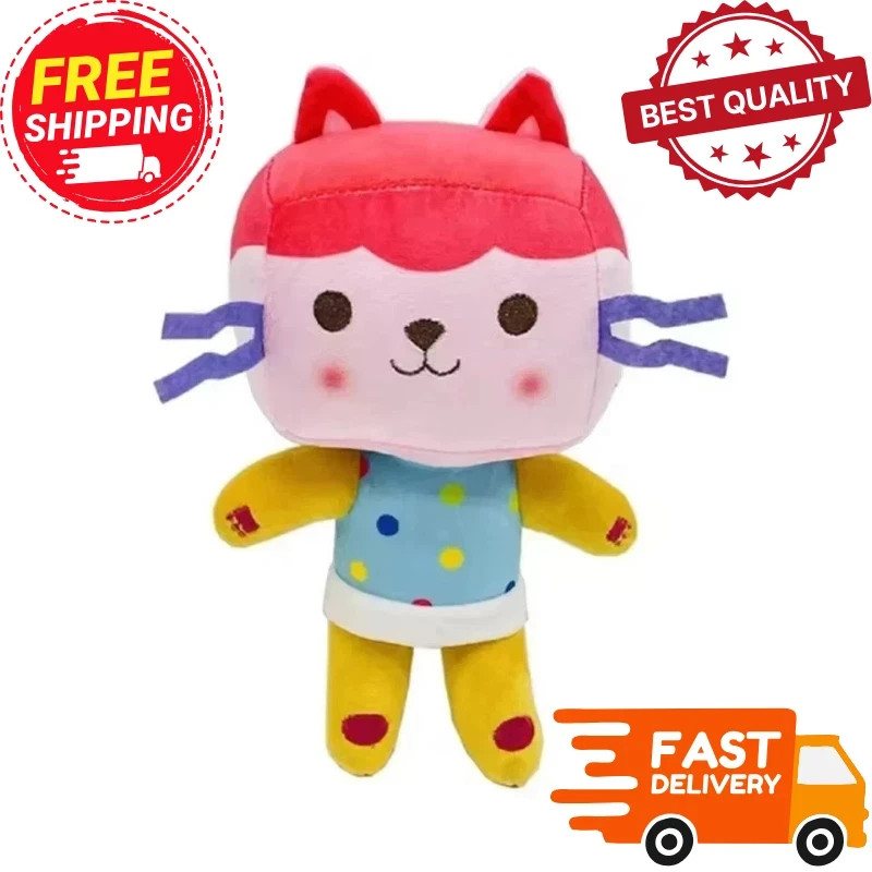 Gabby's Dollhouse Baby Box Cat Plush Toy 8in Purr-iffic Stuffed Kitty Gift Kids