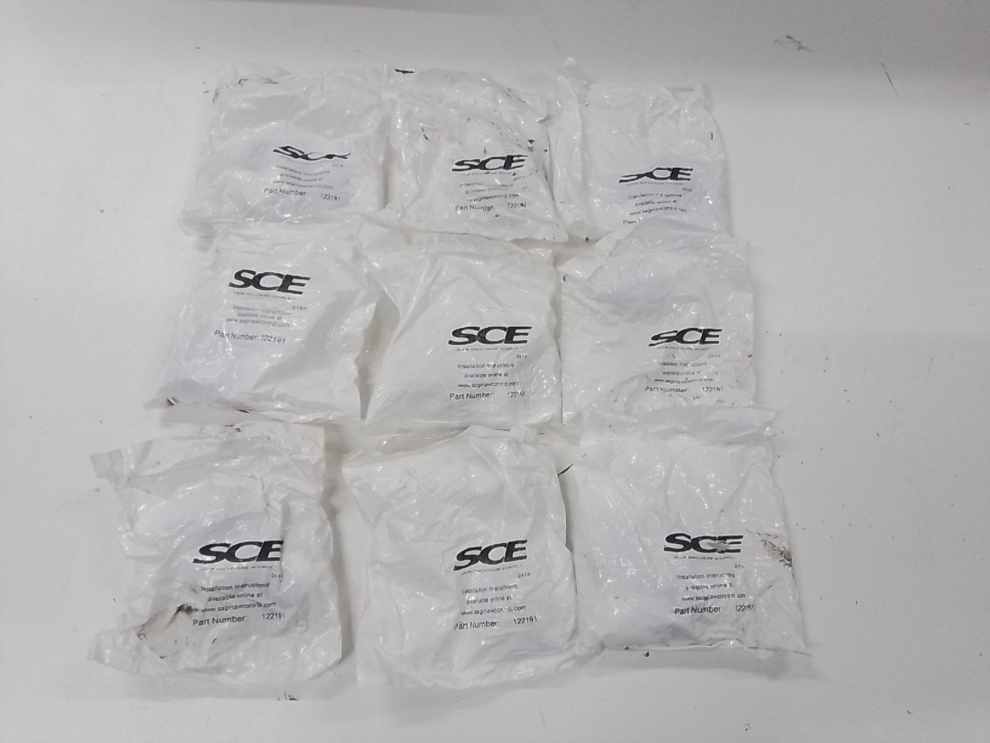 Lot Of (9) SCE 122191 Wall Mounting Kits New Nuts bolts Washers