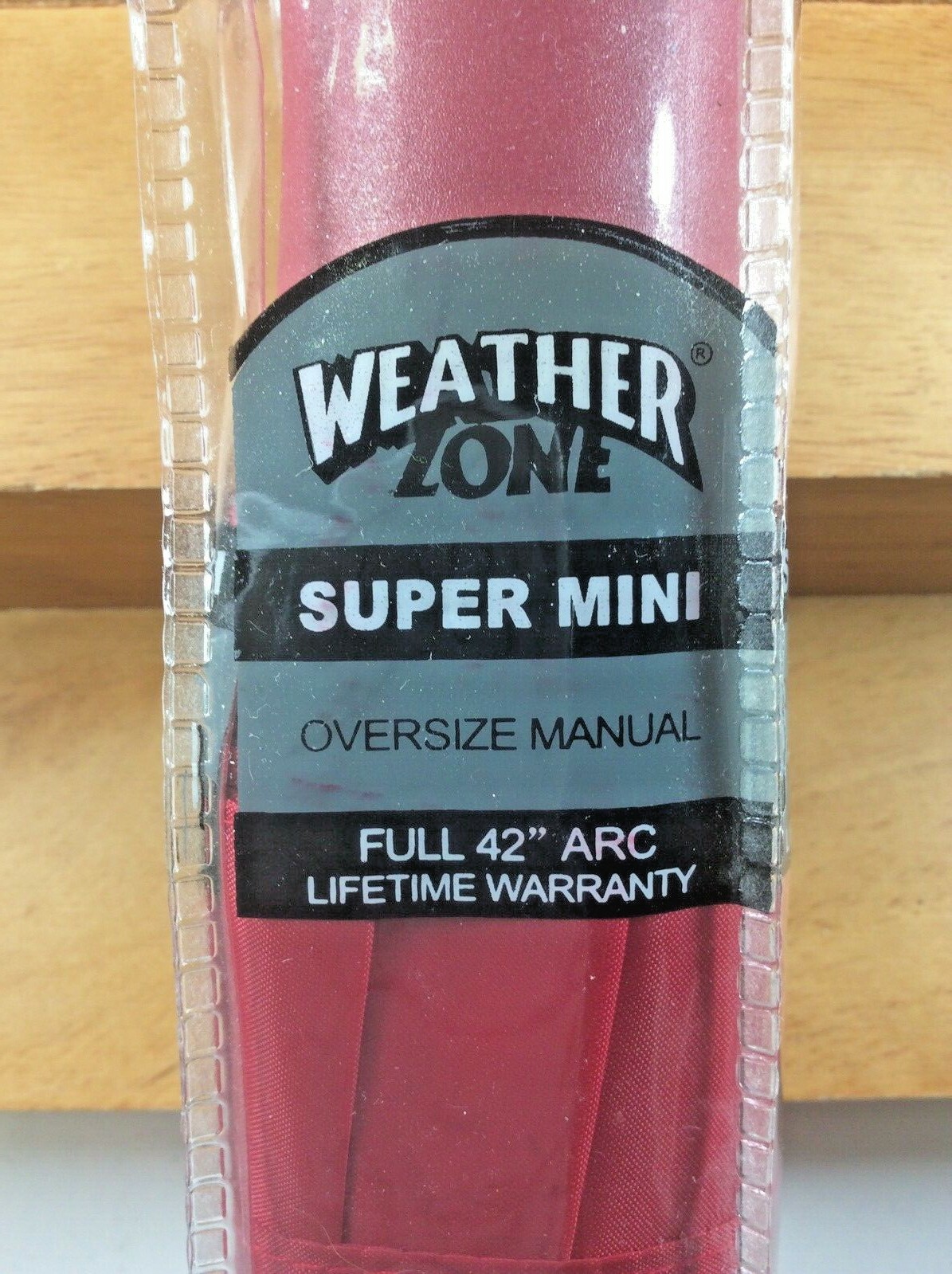 Weather Zone Super Mini Oversized Manual  Full 42" ARC Umbrella PERSIMMON COLOR