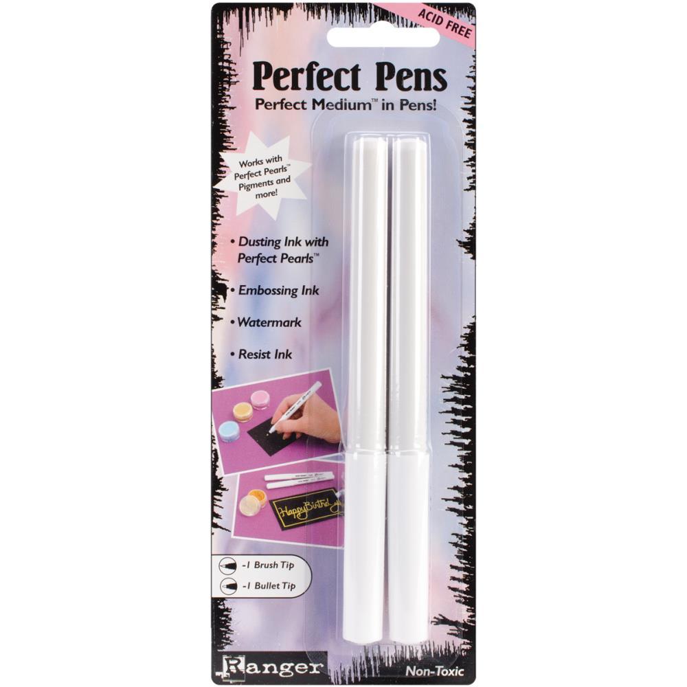 Ranger PERFECT PENS Clear Resist Embossing Watermark Ink (2 pens bullet & brush)