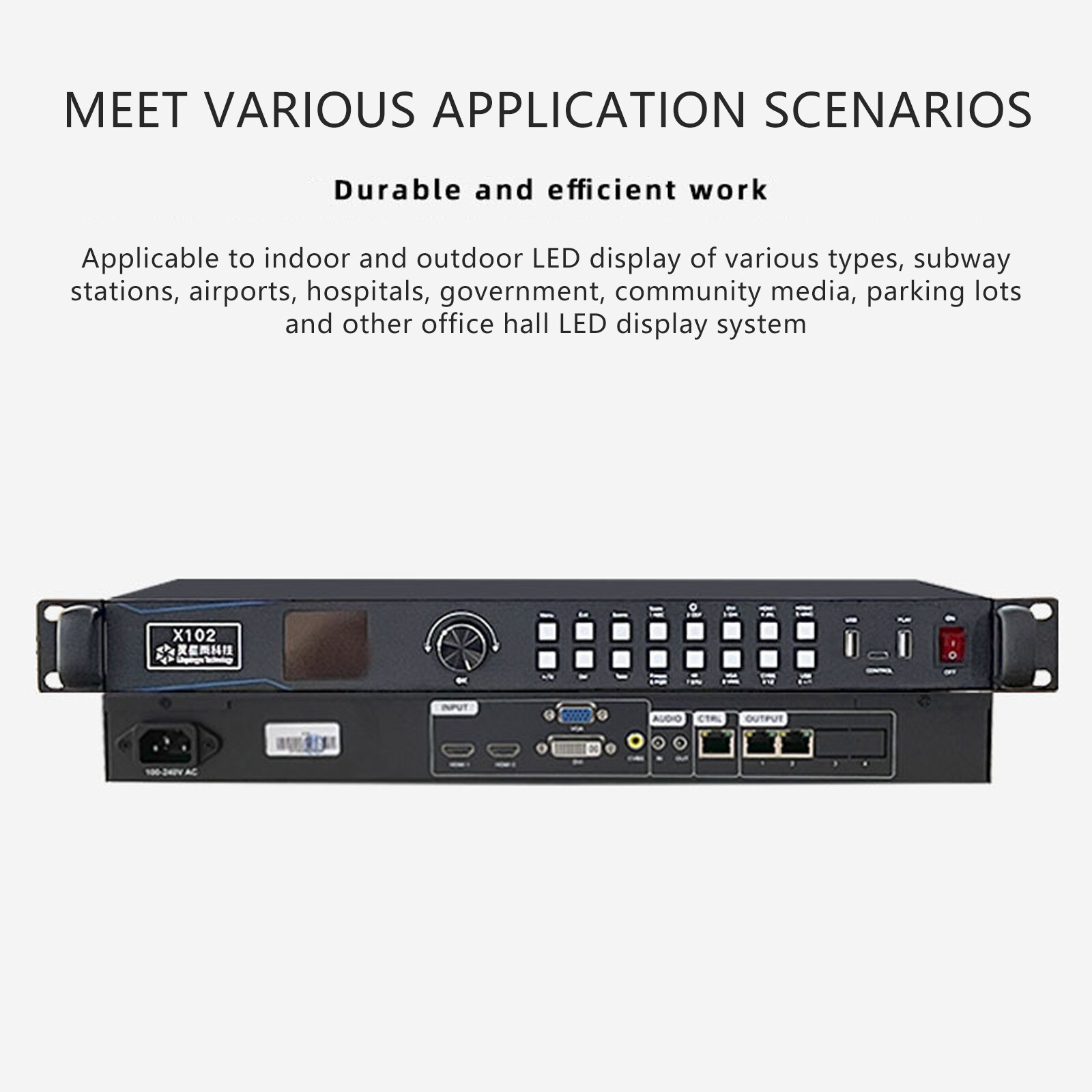 LED Video Processor Controller 1.3MP 720P Resolution for Indoor Outdoor LED Wall