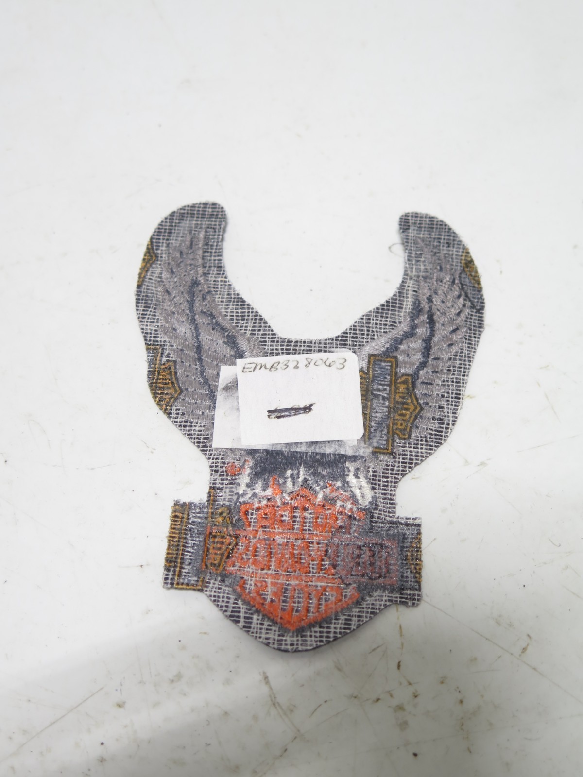 HARLEY DAVIDSON VINTAGE UP WING SILVER EAGLE BAR & SHIELD PATCH 4"x 6" NEW