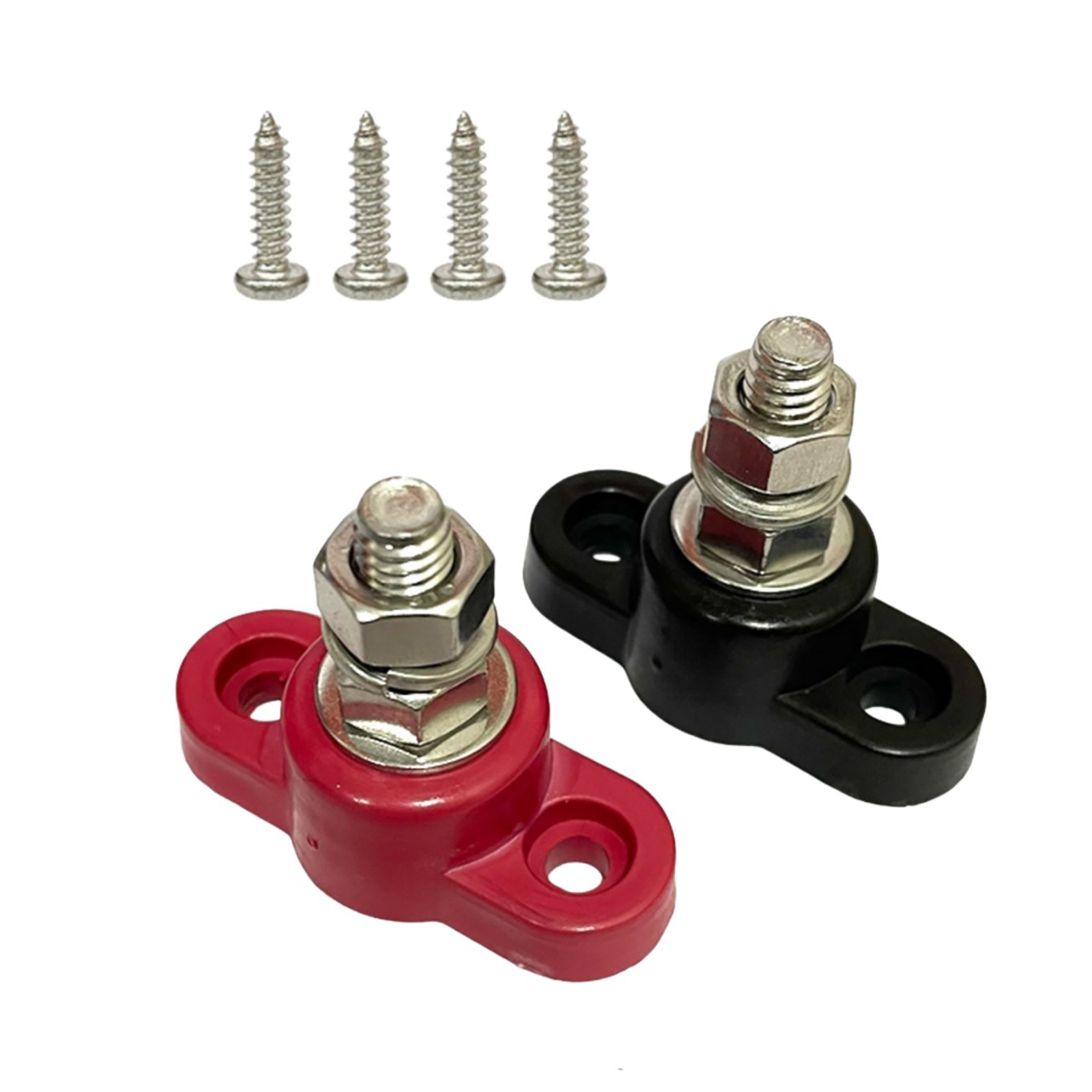 2PCS Heavy Duty Battery Junction Posts, 12V-48V Single Stud for Auto Marine