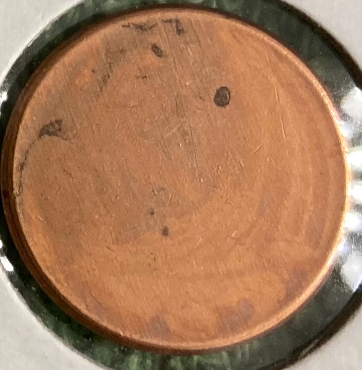 BLANK UN-STRUCK UNCIRCULATED LINCOLN CENT - MINT ERROR - IN HOLDER