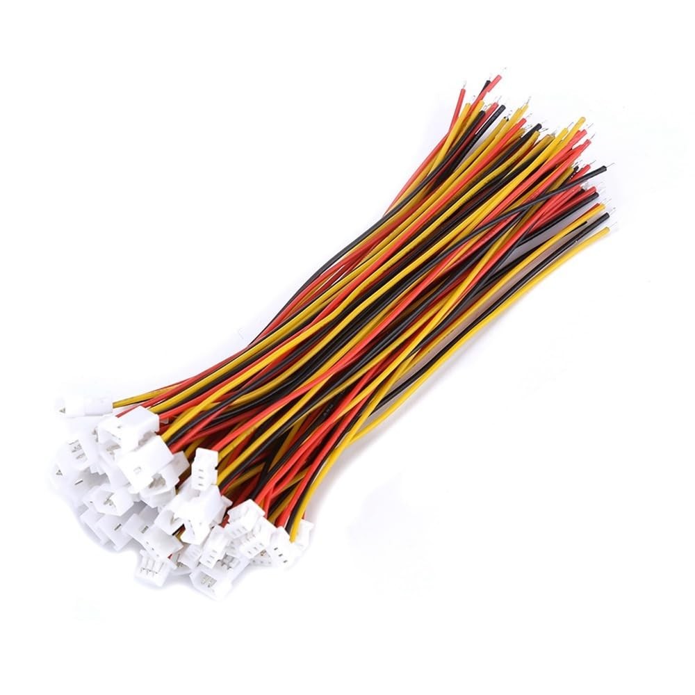20 Sets 1.25mm 3Pin JST Micro Connector Plug Wires 10cm Male/Female Board