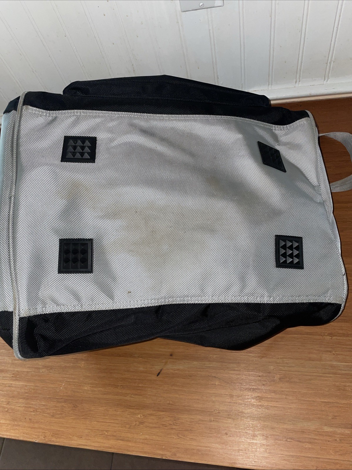 GNC Live Well Duffle Bag Black Gray Handles Adjustable Strap LOGO