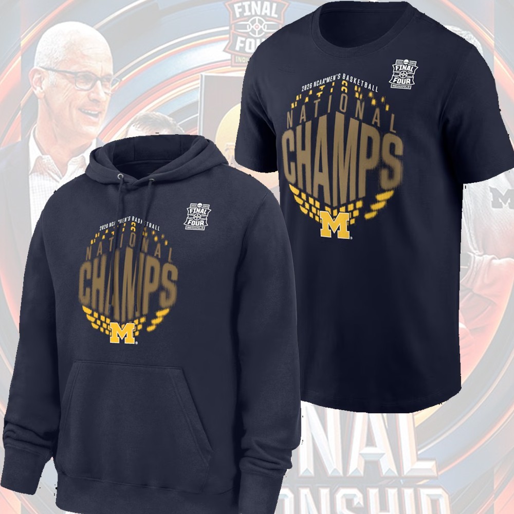 HOT - Michigan Wolverines 2026 Men's Basketball National Champions Locker Room