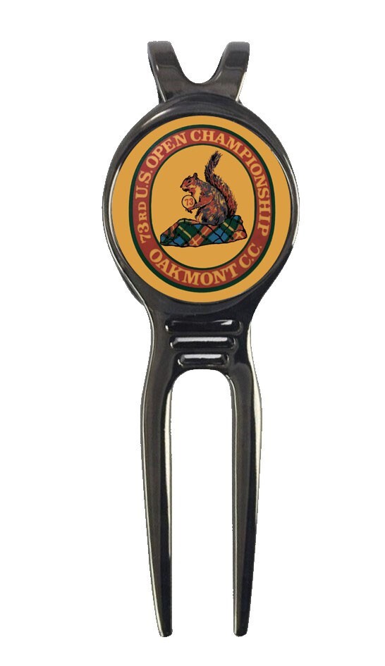 1973 US Open Oakmont Country Club Golf Ball Marker + Black Gunmetal Divot Tool