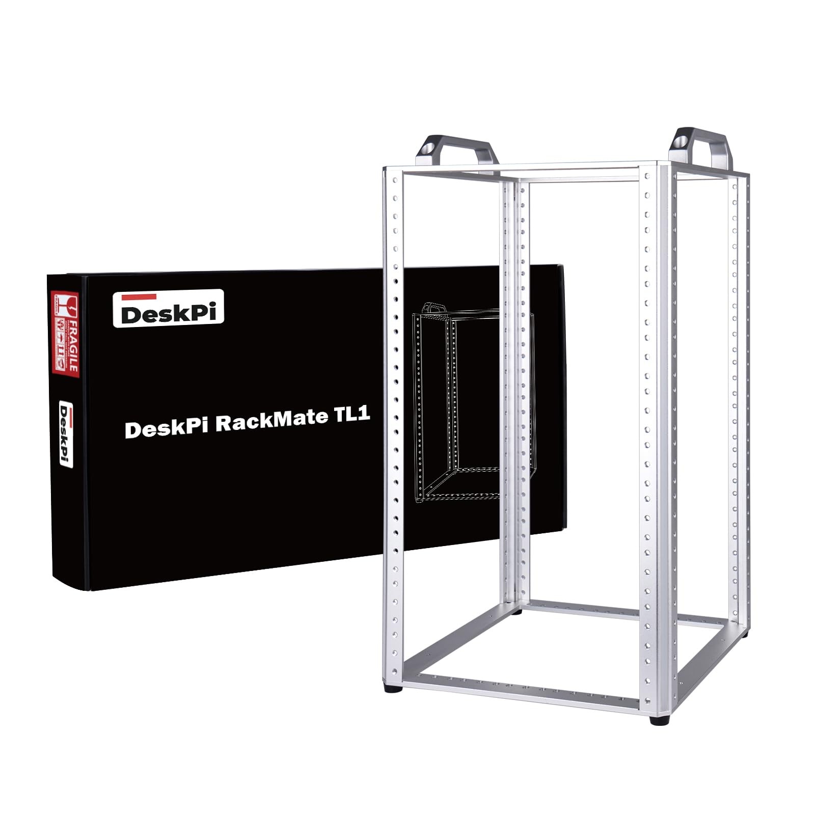 DeskPi RackMate TL1, 10 inch 10U Server Rack for Network, Servers, Audio, and...