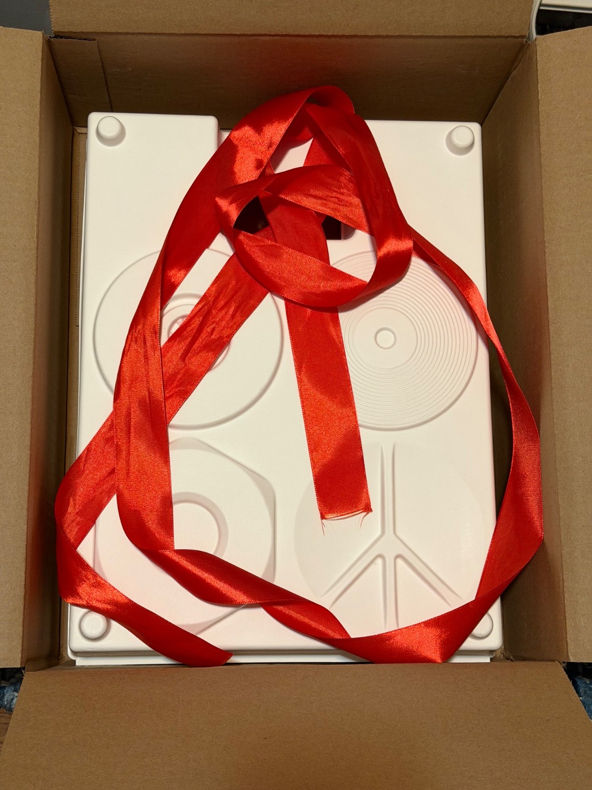 Teenage Engineering EMPTY White Mystery Box. Just the box & the ribbon.