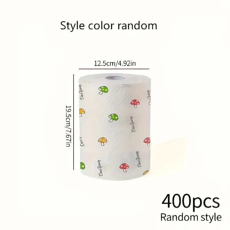 1 roll (400 sheets), lazy cloth, disposable kitchen tissue, washable dry and wet