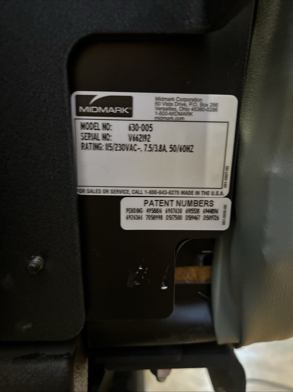Midmark Ritter 630-005 Programmable Exam Chair With Foot And Hand Controls