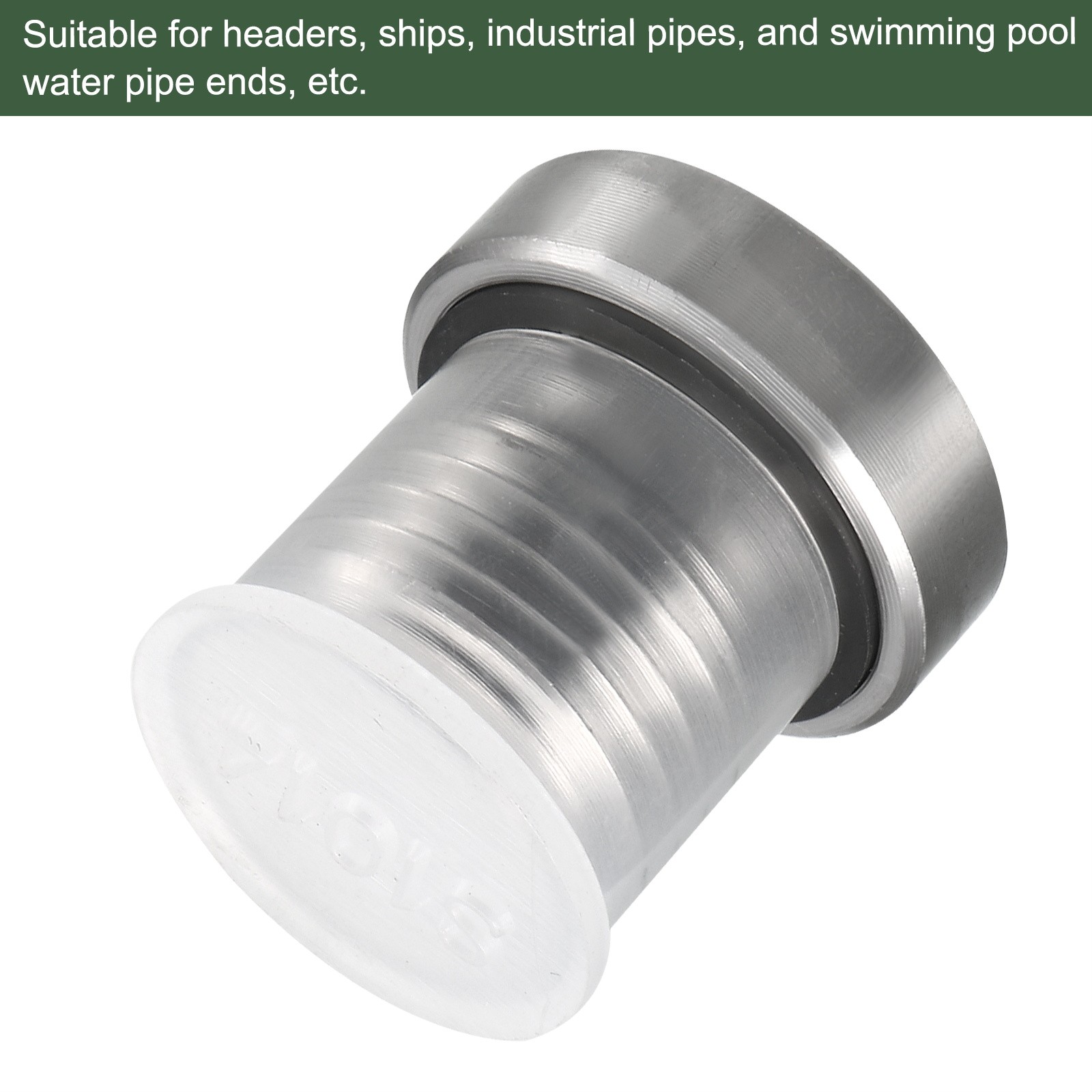 2 Pcs M14 x 1.5 Stainless Steel Internal Hex Head Socket Pipe Fitting (Silver)