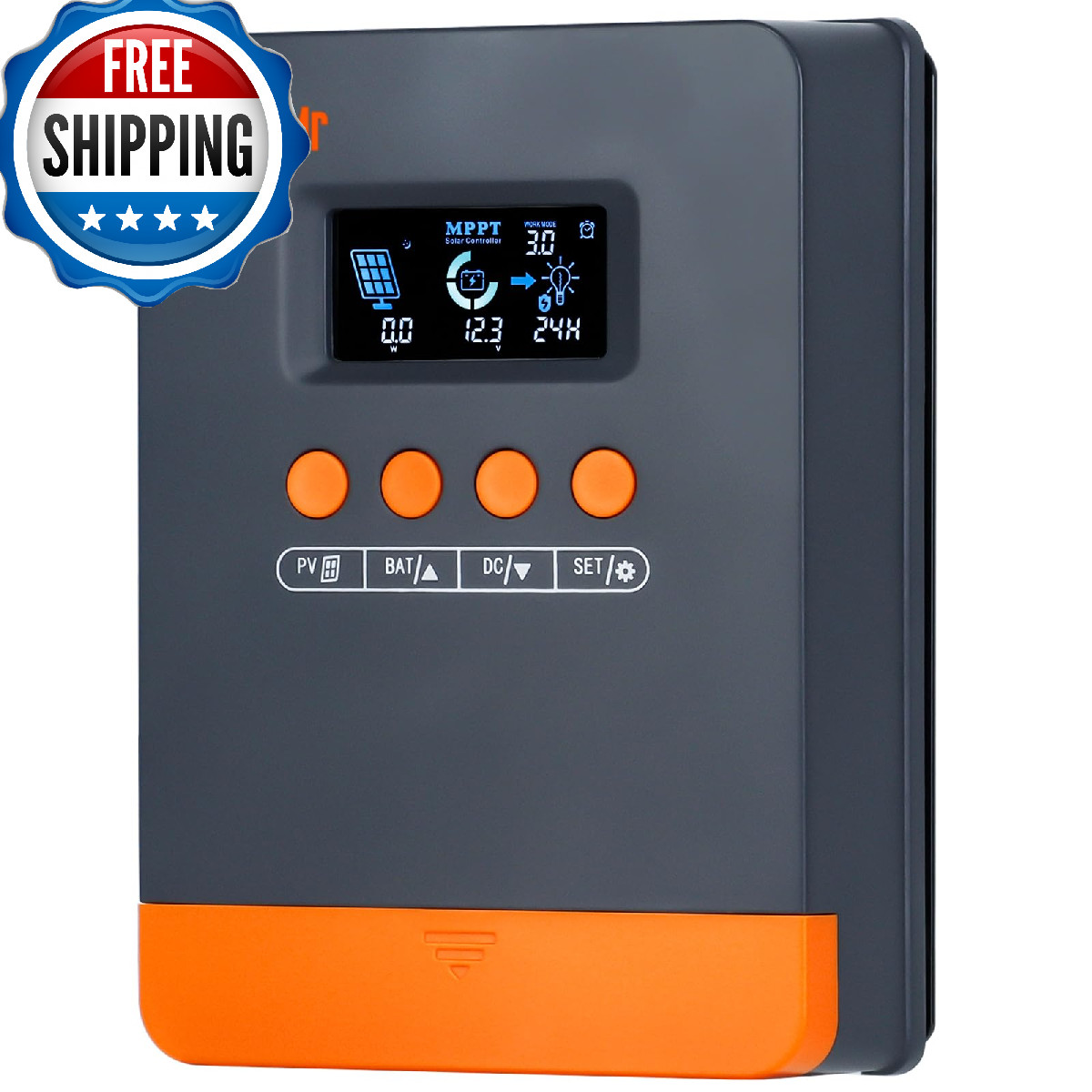 PowMr MPPT Solar Charge Controller 25A 12V/24V Auto, 25Amp Solar Controller MPPT