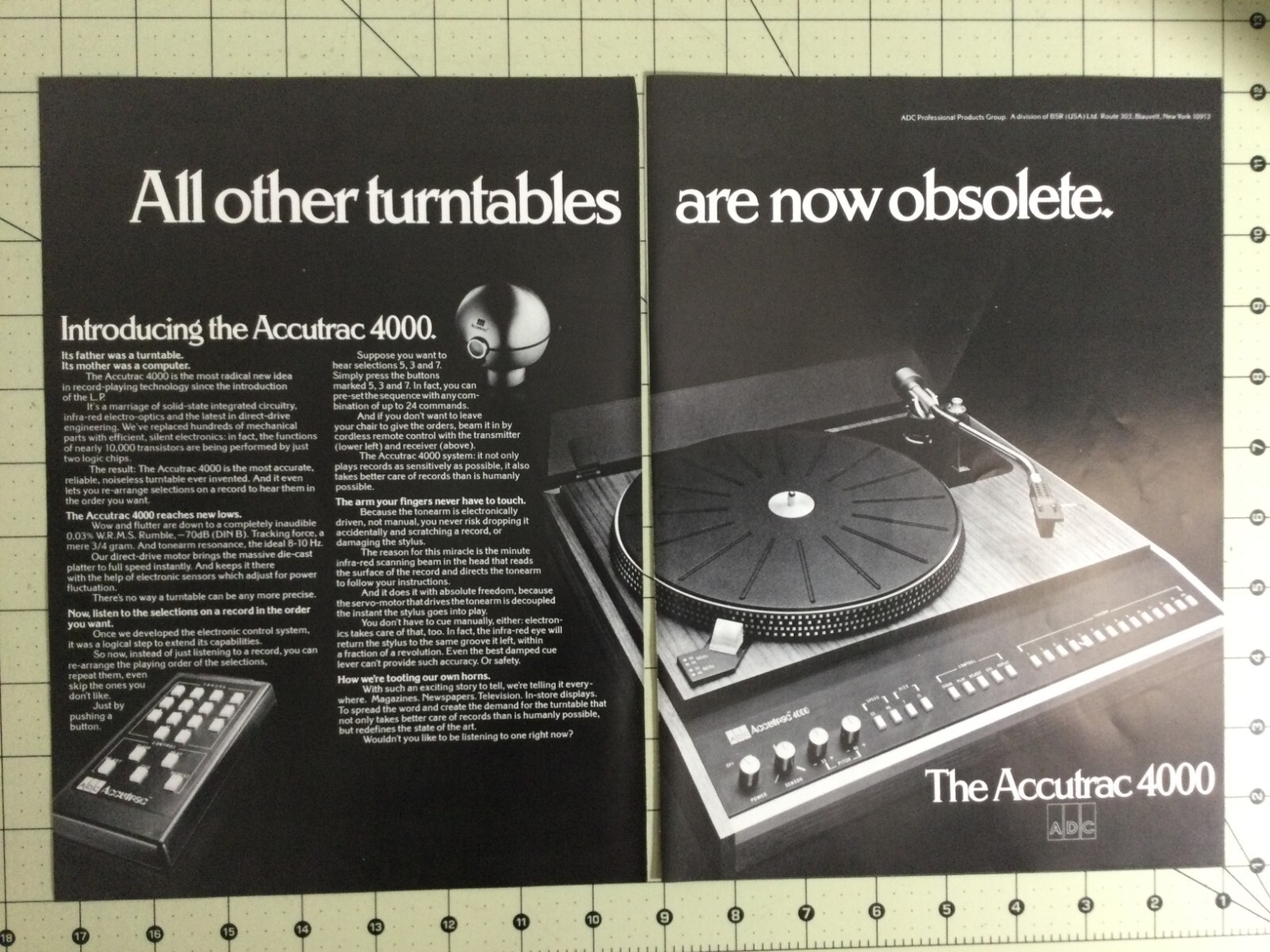 Vintage ADC Accutrac 4000 2-Page Magazine Advertisement