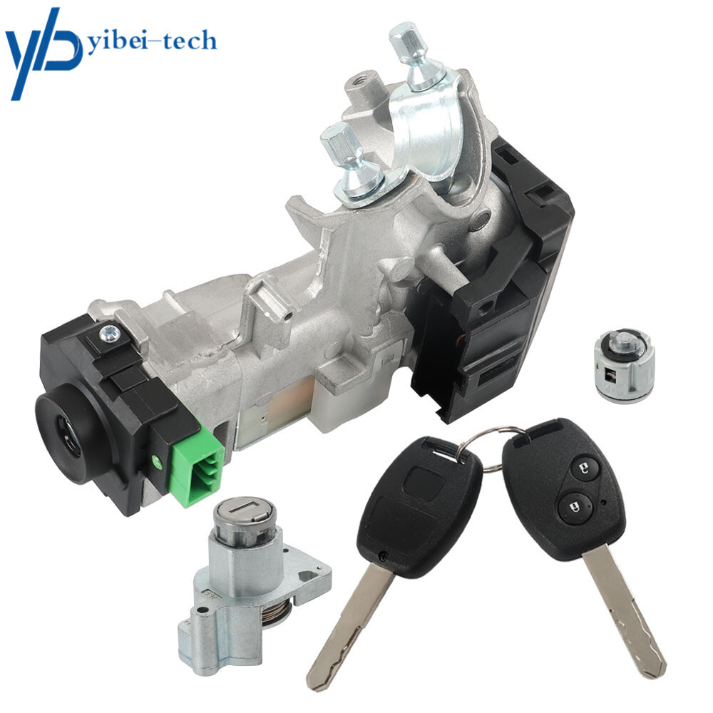 Ignition & Door Lock Cylinder Switch Assembly Set w/2 Remote Keys For 07-11 CRV